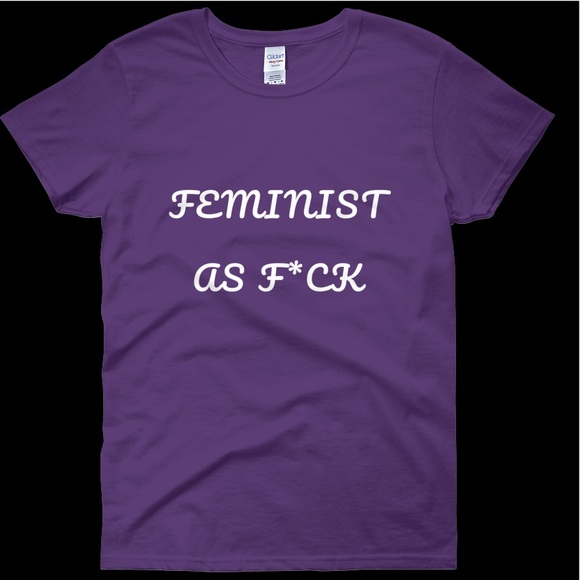 THINK VINTAGE ONLINE Tops - 💋FEMINIST AS F*CK SCRIPTED WOMAN’S T-SHIRTS